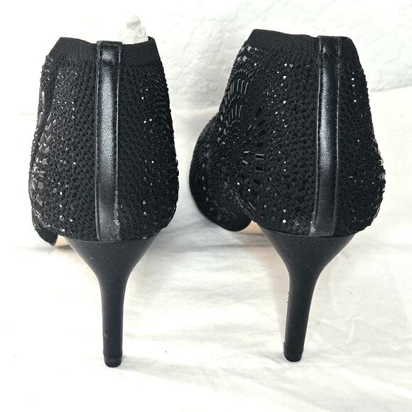 Lauren Lorraine Sarah 2 Woven Textile Sock Pointed Toe Ankle Bootie Size 8 NWOB - Picture 4 of 6